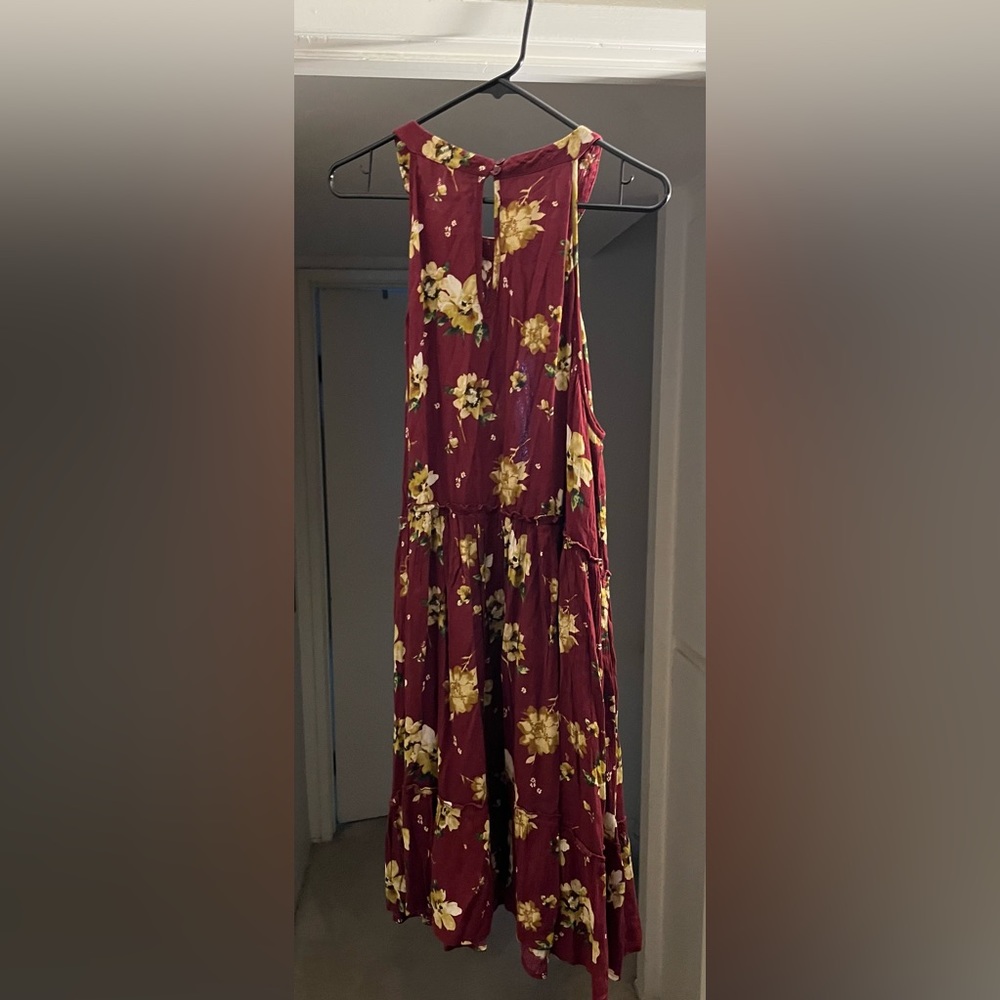 Women’s Xhilaration Boho floral wine color dress in size xxl